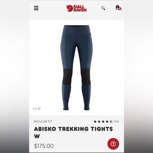 ABISKO TREKKING TIGHTS Size Navy Medium
